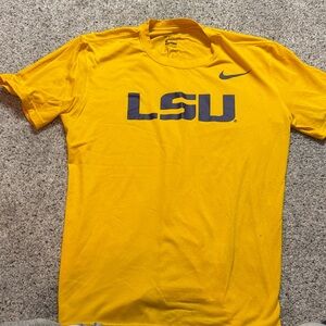 Nike Men's Yellow LSU Short Sleeve Tee